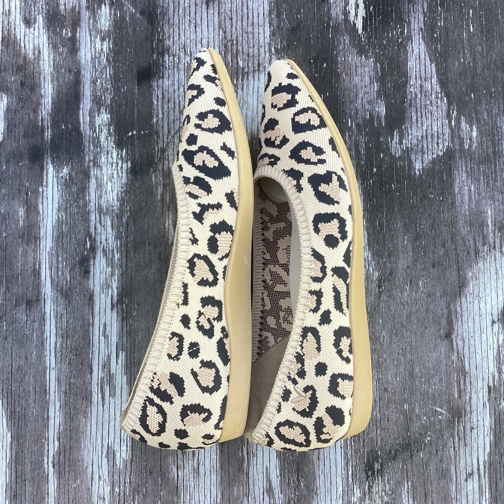Vivaia flats LIKE NEW pointed toe Ballet Aria SHOES dark leopard - Picture 3 of 5